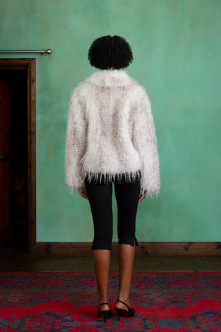 White Short Faux Fur Coat by Charlotte Muse